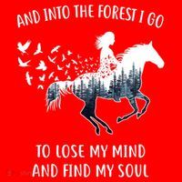 Horse Into The Forest I Go Horse Riding Funny Gift Santa Hat thumb 1