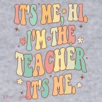 Hi Im The Teacher Its Me Funny Teacher Gift Women's Racerback Cropped Tank thumb 2