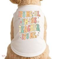 Hi Im The Teacher Its Me Funny Teacher Gift Doggie Tank thumb 0