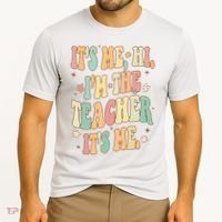 Hi Im The Teacher Its Me Funny Teacher Gift Cooling Performance Crew T-Shirt thumb 2