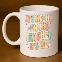 Hi Im The Teacher Its Me Funny Teacher Gift 11oz C Handle Ceramic Mug thumb 4