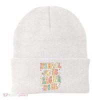 Hi Im The Teacher Its Me Funny Teacher Gift Beanie thumb 0