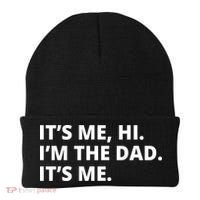 Hi I'm The Dad It's Me Funny Gift Beanie thumb 0