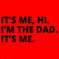 Hi I'm The Dad It's Me Funny Gift Santa Hat thumb 1