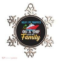 Help I'm Trapped On A Ship With My Family Family Cruise Trip Ornament thumb 0