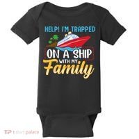 Help I'm Trapped On A Ship With My Family Family Cruise Trip Baby Bodysuit thumb 0