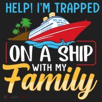 Help I'm Trapped On A Ship With My Family Family Cruise Trip Golf Towel thumb 3