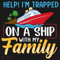 Help I'm Trapped On A Ship With My Family Family Cruise Trip Women's Long Sleeve Shirt thumb 2