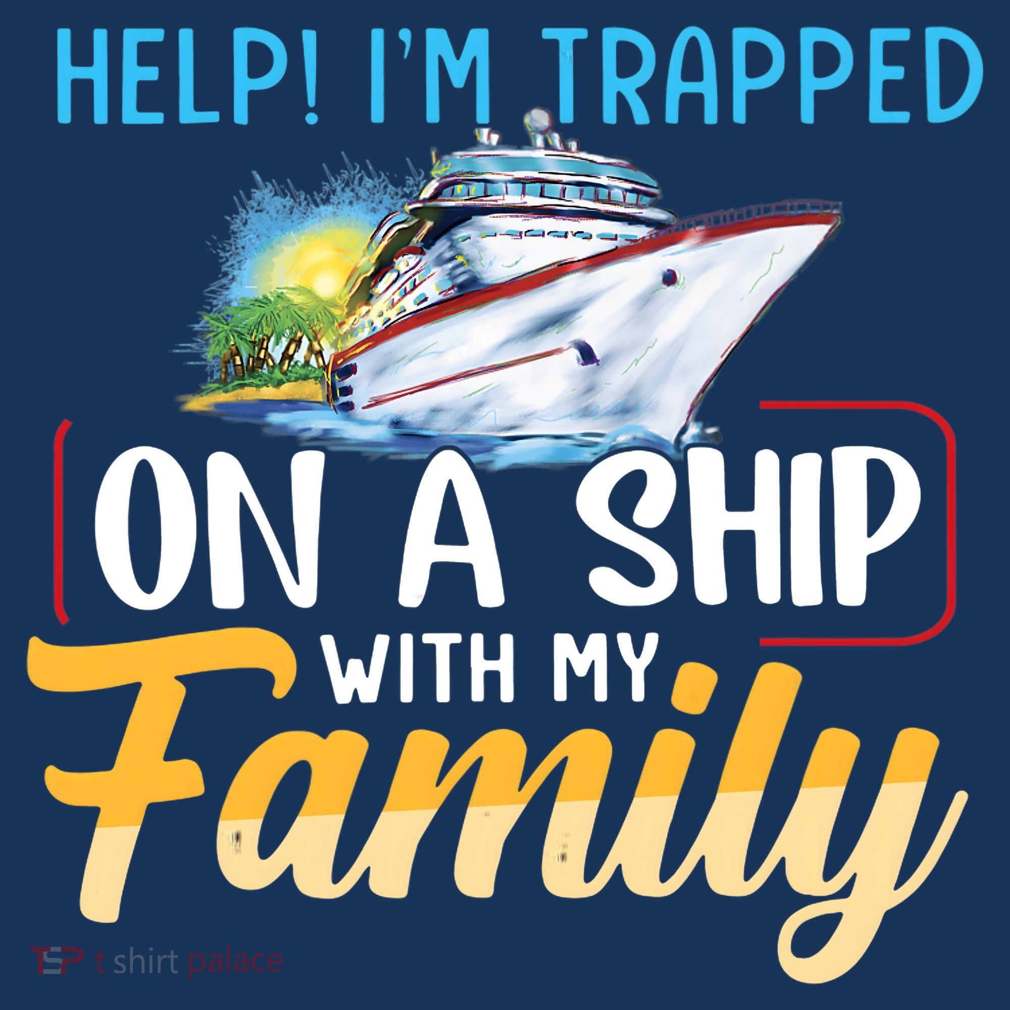 Help I'm Trapped On A Ship With My Family Cruise Apron