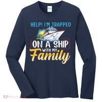 Help I'm Trapped On A Ship With My Family Cruise Women's Long Sleeve Shirt thumb 0