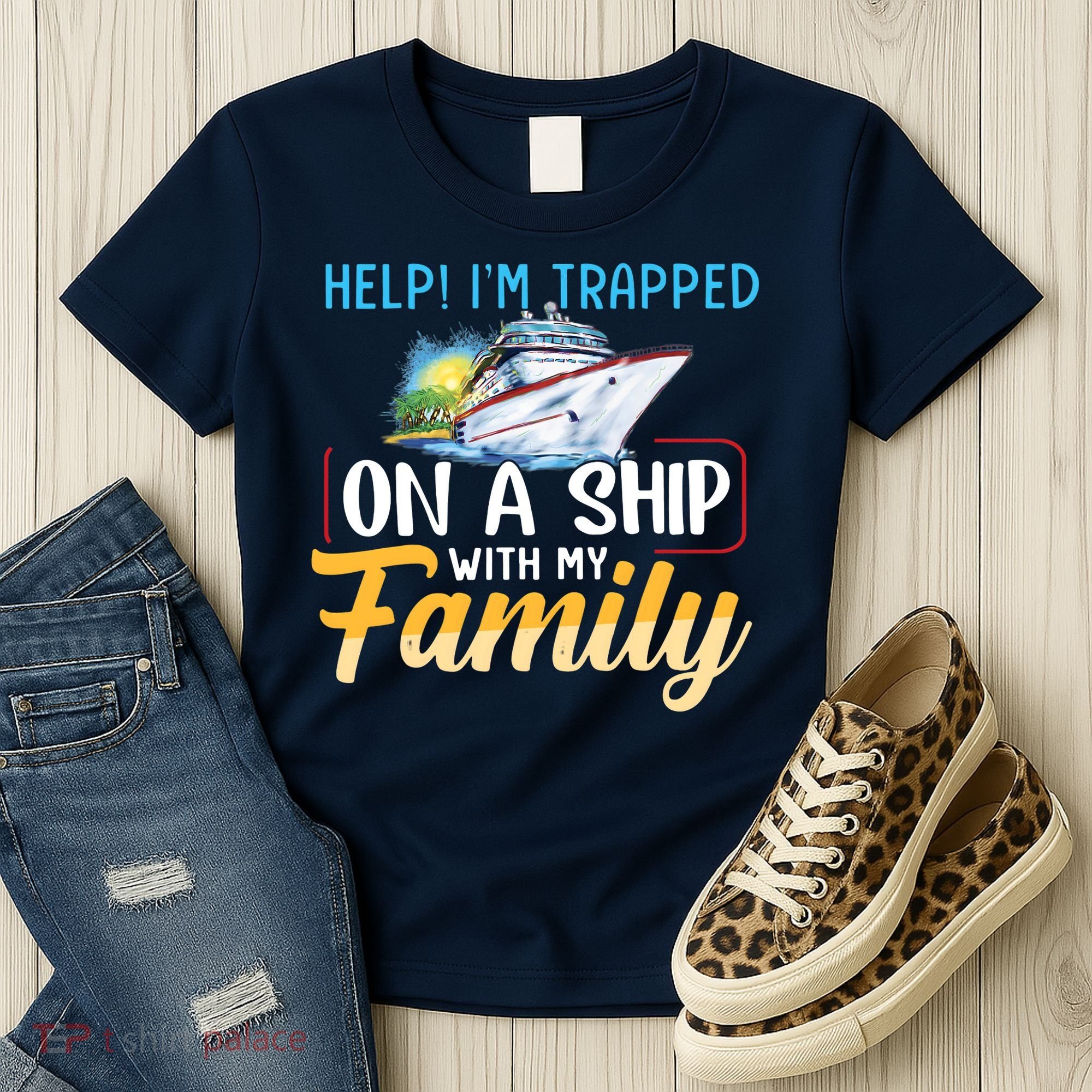 Help I'm Trapped On A Ship With My Family Cruise Women's T-Shirt