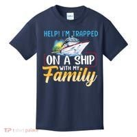 Help I'm Trapped On A Ship With My Family Cruise Kids T-Shirt thumb 0