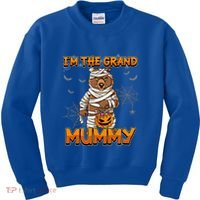 Halloween IM The Grand Mummy Grandma Halloween Great Gift Kids Sweatshirt thumb 0