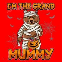 Halloween IM The Grand Mummy Grandma Halloween Great Gift Santa Hat thumb 1