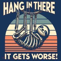 Hang In There It Gets Worse Golf Towel thumb 3