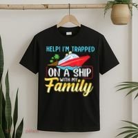Help I'm Trapped On A Ship With My Family Family Cruise Trip T-Shirt thumb 2