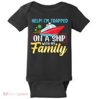 Help I'm Trapped On A Ship With My Family Family Cruise Trip Baby Bodysuit thumb 0