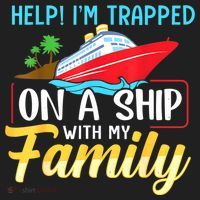 Help I'm Trapped On A Ship With My Family Family Cruise Trip Hat thumb 2