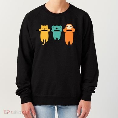 Hang In There Cat Sloth And Koala Cute Women's Sweatshirt