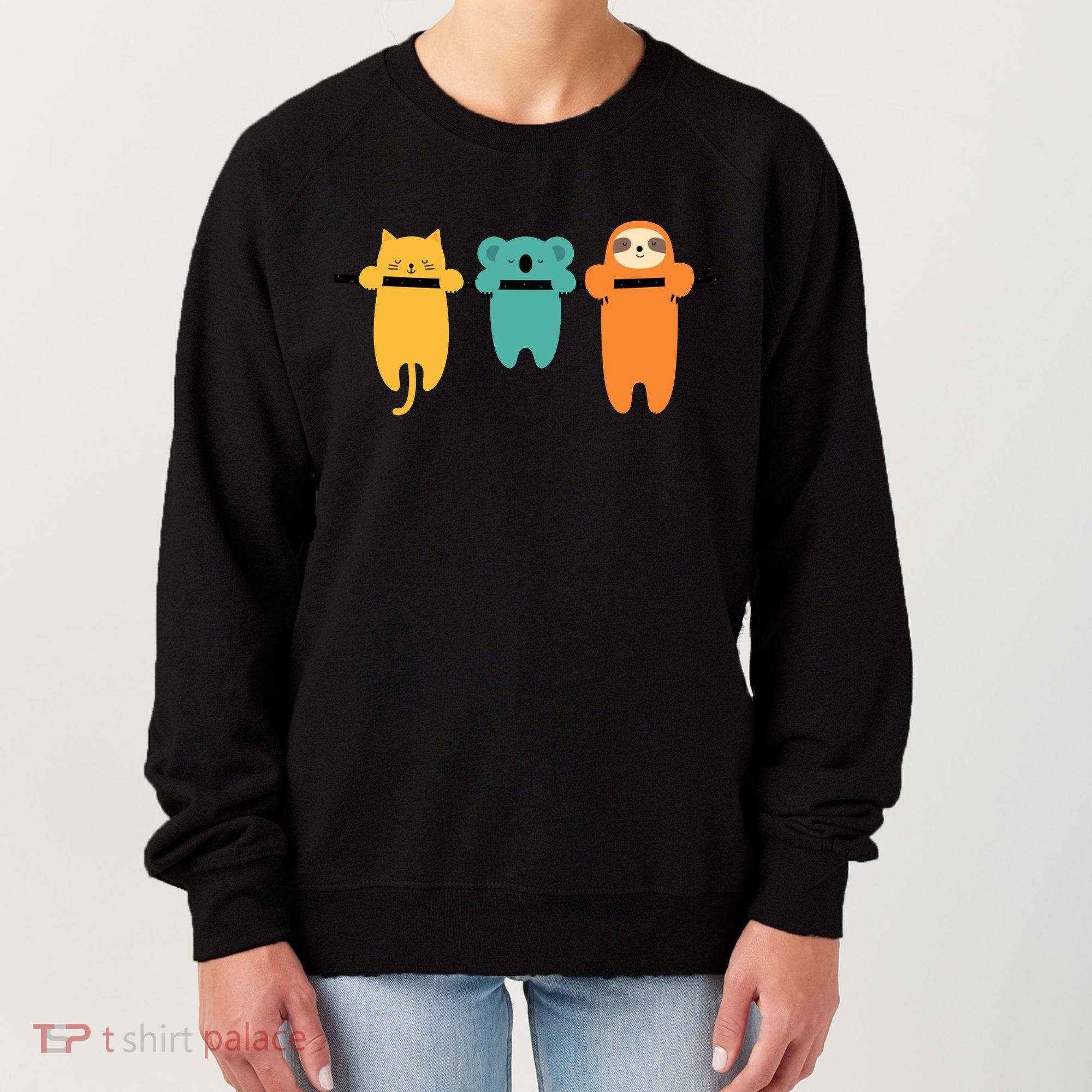 Hang In There Cat Sloth And Koala Cute Women's Sweatshirt