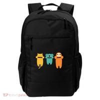 Hang In There Cat Sloth And Koala Cute Backpack thumb 0
