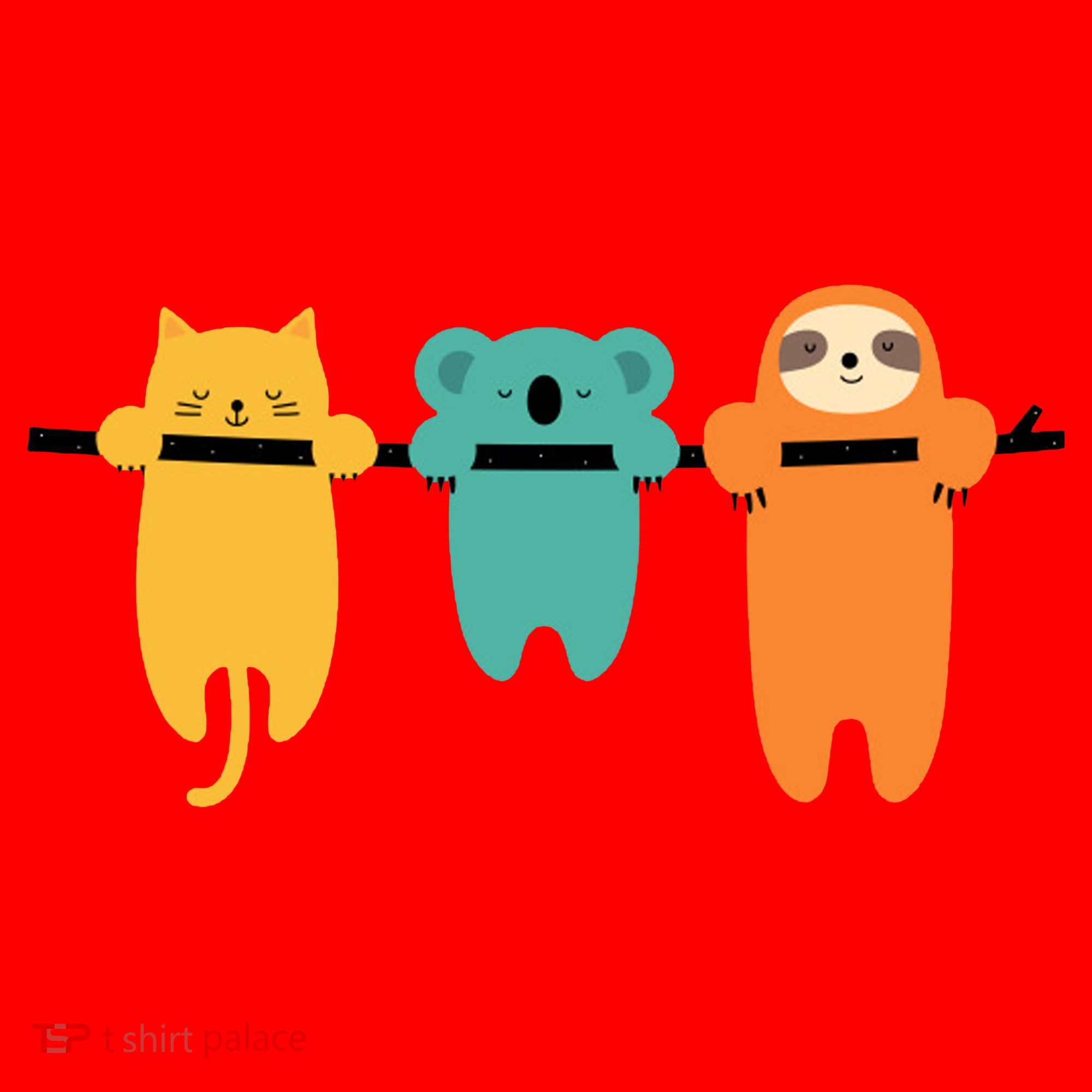 Hang In There Cat Sloth And Koala Cute Santa Hat