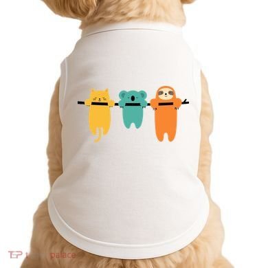 Hang In There Cat Sloth And Koala Cute Doggie Tank