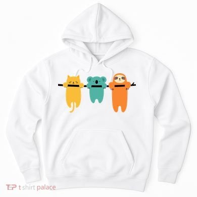Hang In There Cat Sloth And Koala Cute Hoodie