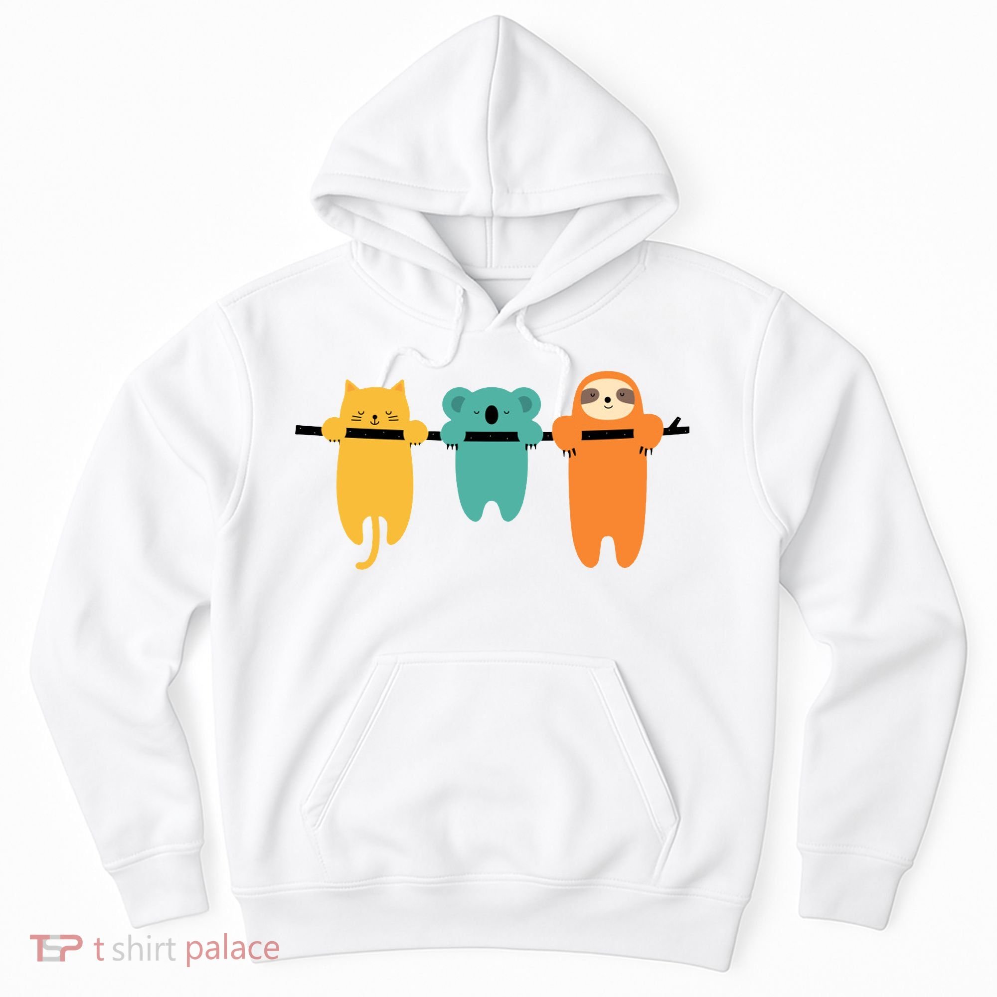 Hang In There Cat Sloth And Koala Cute Hoodie