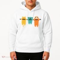 Hang In There Cat Sloth And Koala Cute Hoodie thumb 2