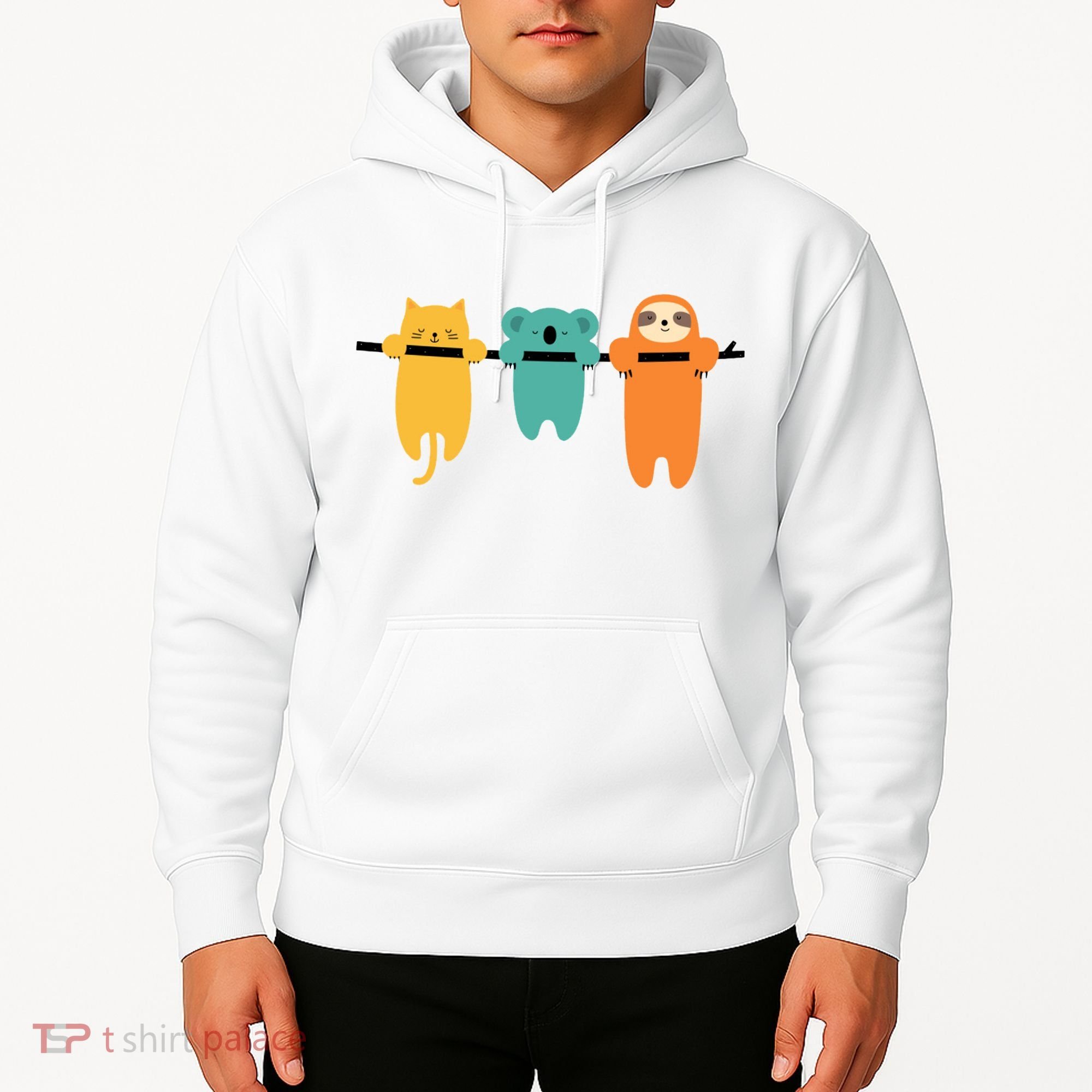 Hang In There Cat Sloth And Koala Cute Hoodie