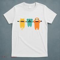 Hang In There Cat Sloth And Koala Cute T-Shirt thumb 5