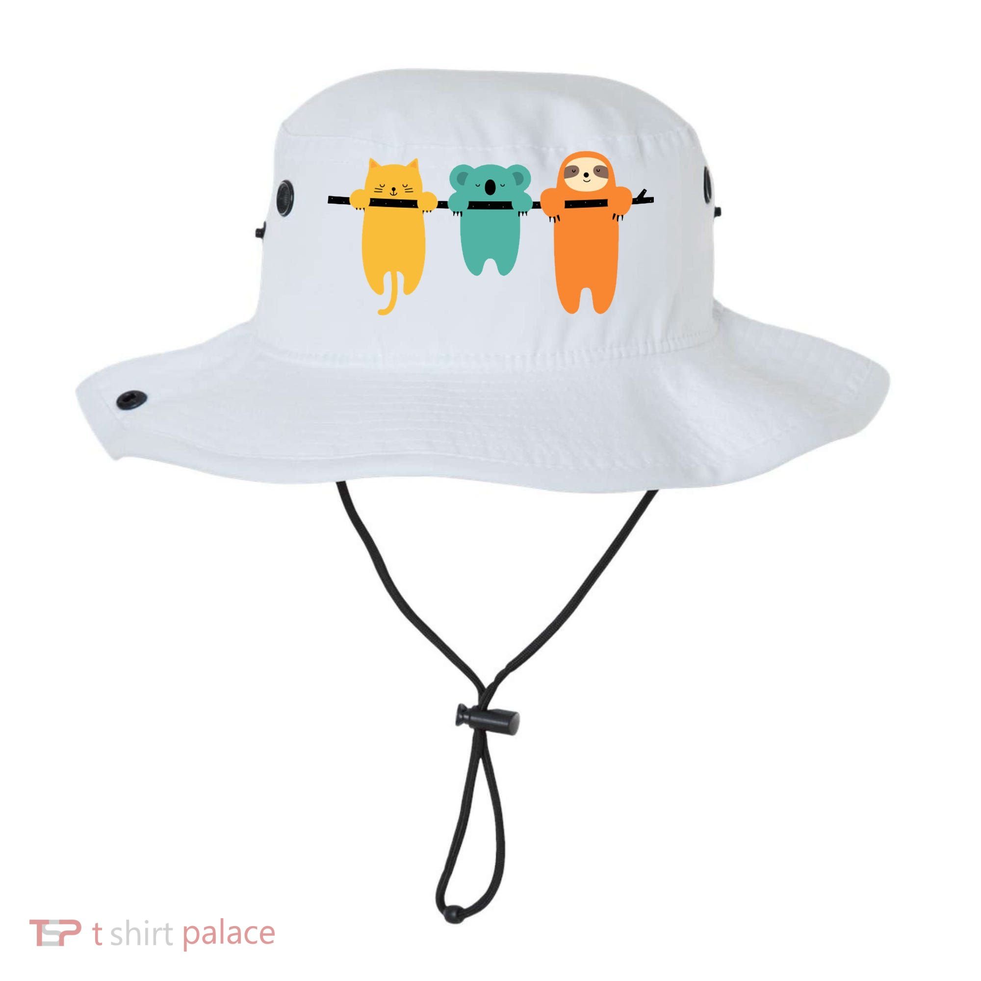 Hang In There Cat Sloth And Koala Cute Bucket Hat