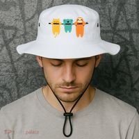Hang In There Cat Sloth And Koala Cute Bucket Hat thumb 2