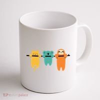 Hang In There Cat Sloth And Koala Cute Coffee Mug thumb 1