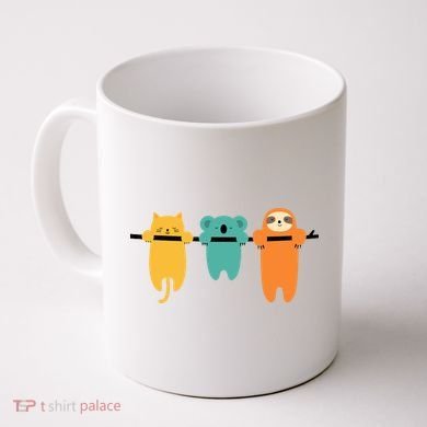 Hang In There Cat Sloth And Koala Cute Coffee Mug