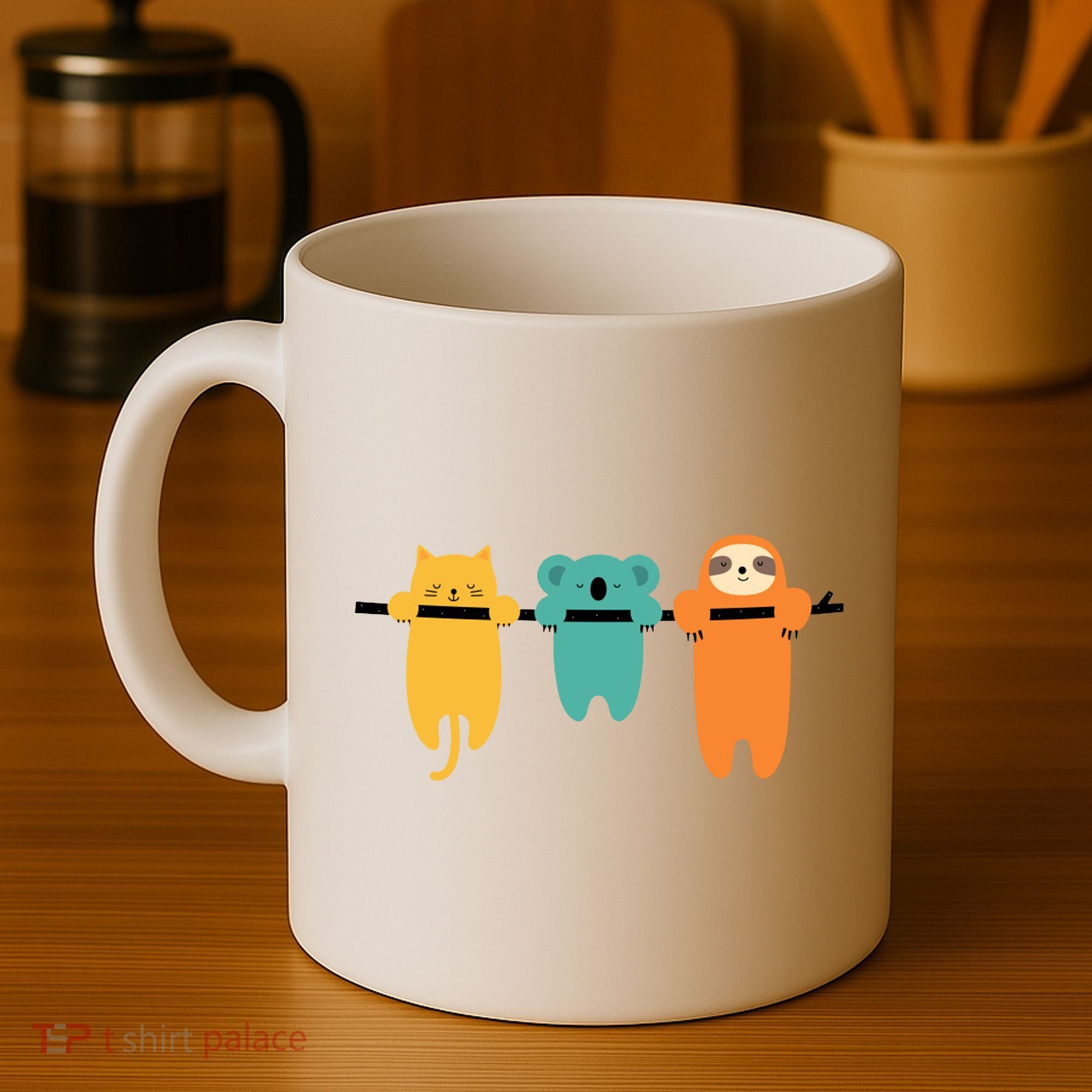 Hang In There Cat Sloth And Koala Cute Coffee Mug