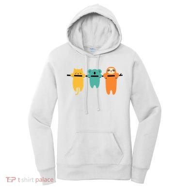 Hang In There Cat Sloth And Koala Cute Women's Hoodie