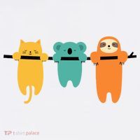 Hang In There Cat Sloth And Koala Cute Hat thumb 2
