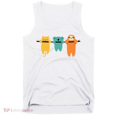 Hang In There Cat Sloth And Koala Cute Tank Top