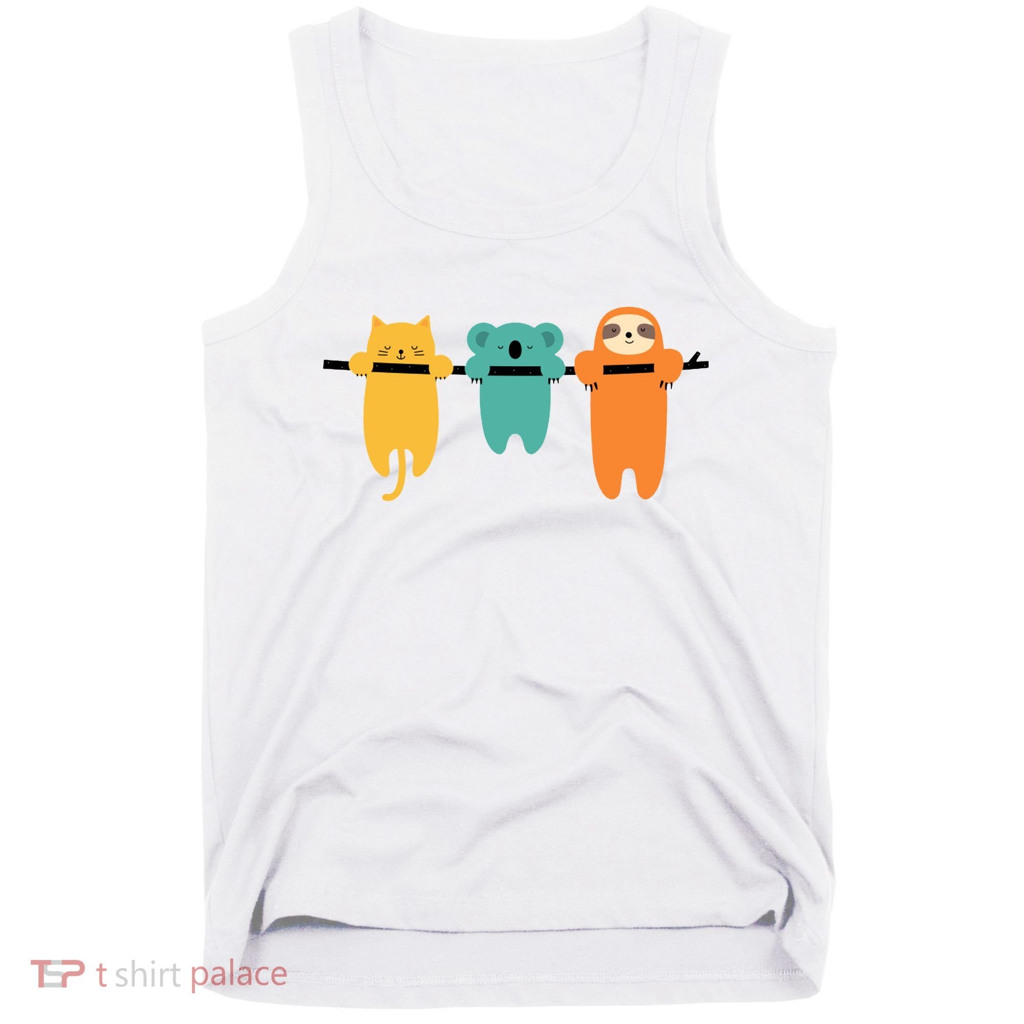Hang In There Cat Sloth And Koala Cute Tank Top