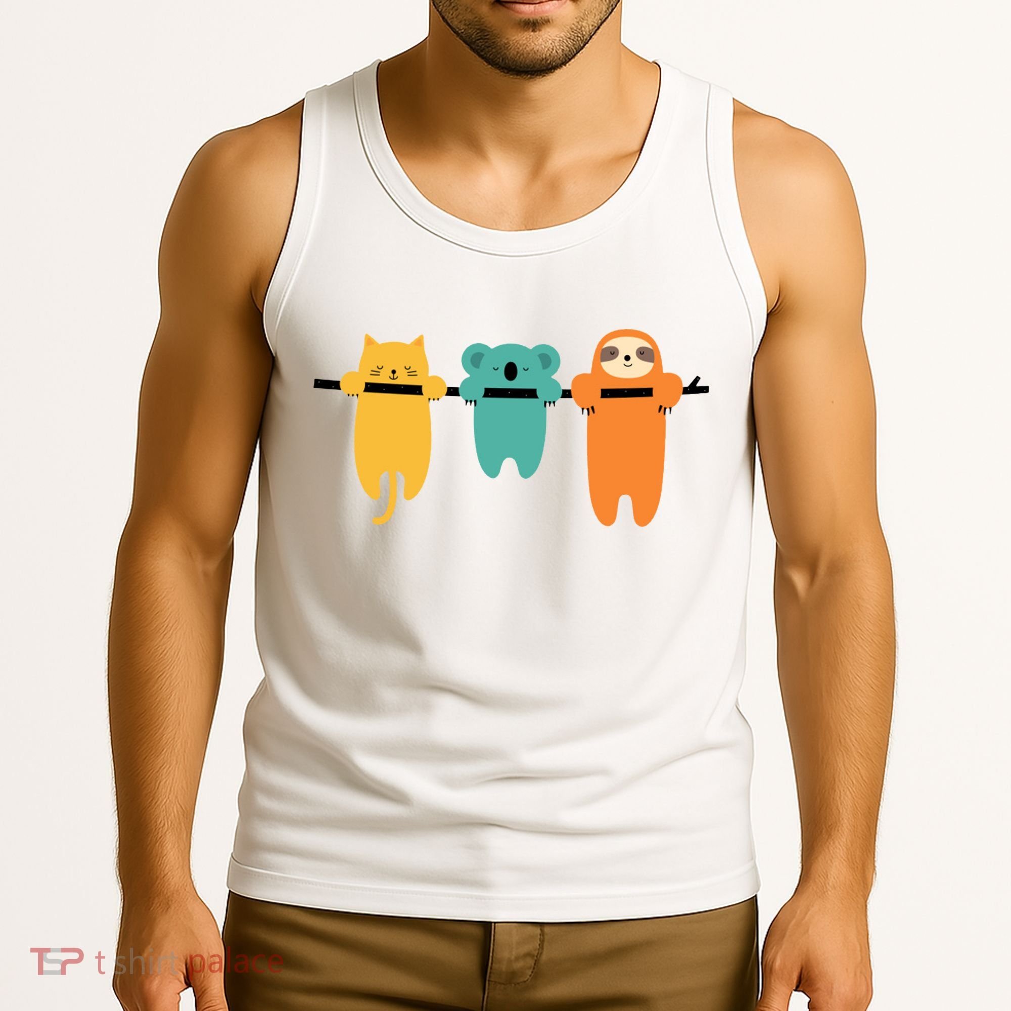 Hang In There Cat Sloth And Koala Cute Tank Top