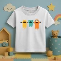 Hang In There Cat Sloth And Koala Cute Toddler T-Shirt thumb 3