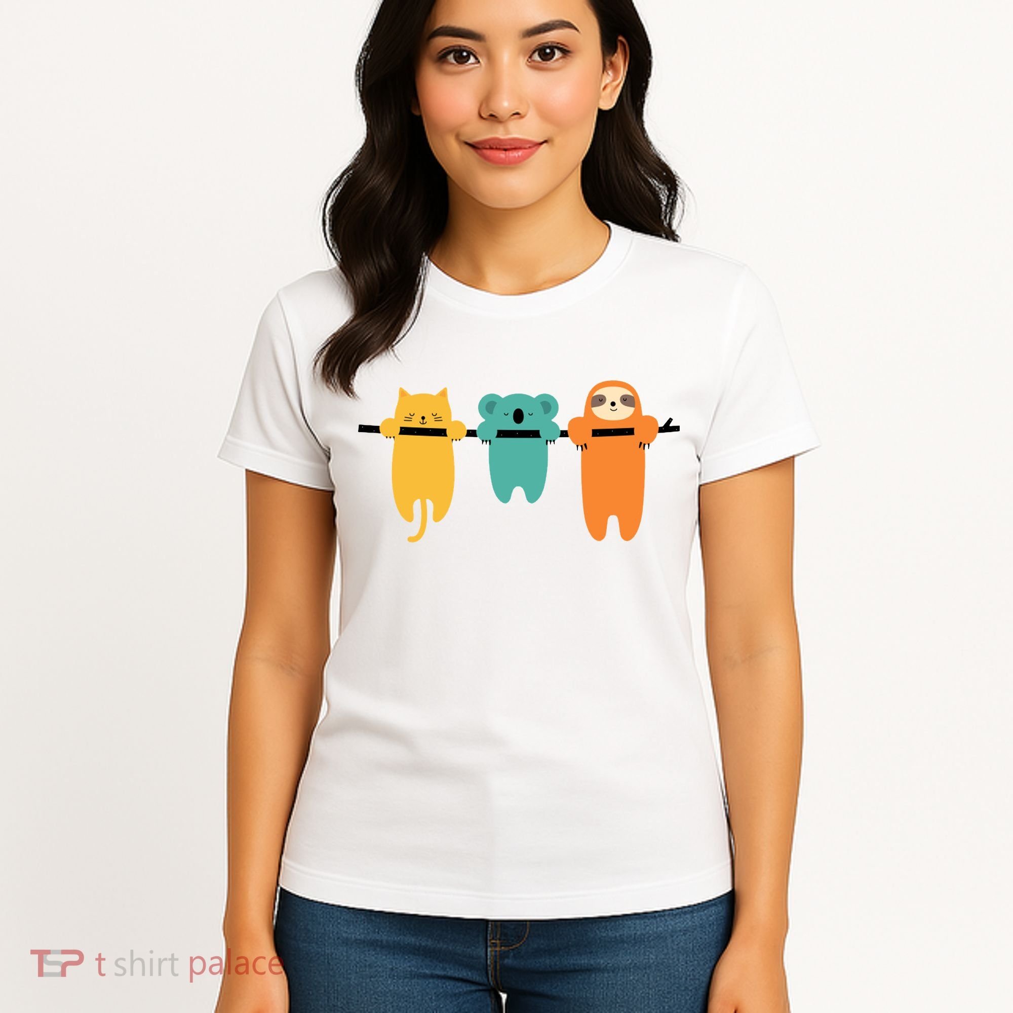 Hang In There Cat Sloth And Koala Cute Women's T-Shirt
