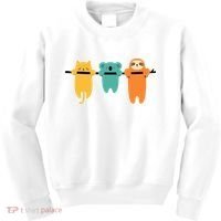 Hang In There Cat Sloth And Koala Cute Kids Sweatshirt thumb 0