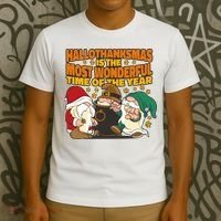 Hallothanksmas Is The Most Wonderful Time Of The Year Holiday Gnomes T-Shirt thumb 3
