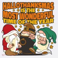 Hallothanksmas Is The Most Wonderful Time Of The Year Holiday Gnomes Polo thumb 3