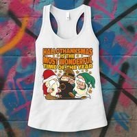 Hallothanksmas Is The Most Wonderful Time Of The Year Holiday Gnomes Women's Tank Top thumb 3