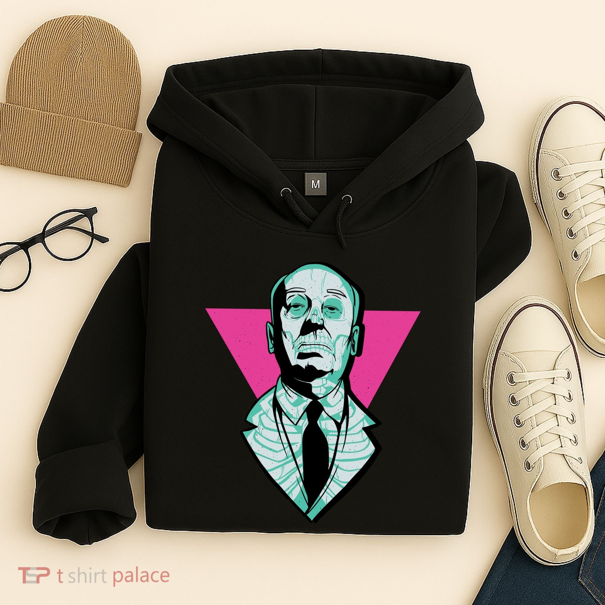 Hitchcock Neon Skull Hoodie