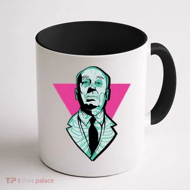 Hitchcock Neon Skull Coffee Mug back